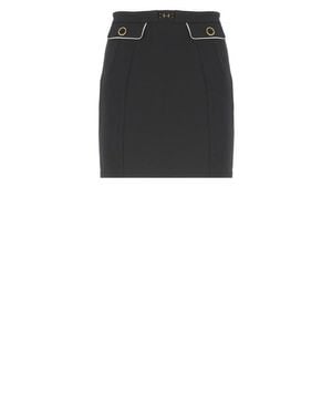 Elisabetta Franchi Crepe Skirt - Black
