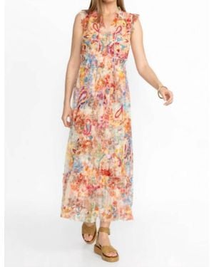 Johnny Was Mazzy Tie Dress - White