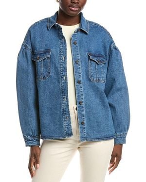 French Connection Penelope Denim Puff Sleeve Shirt Jacket - Blue