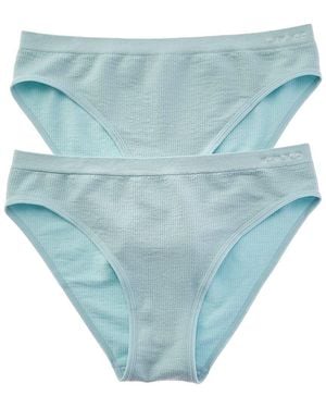 BAM Set Of 2 Seamless Waffle Bikini Brief - Blue