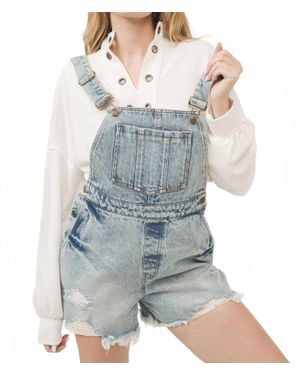Aaron & Amber Faith Overall Shorts - Blue