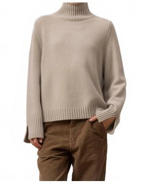 Allude Cashmere Turtleneck Sweater - Natural