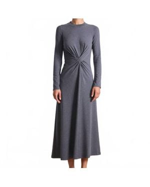 Apiece Apart Long Sleeve Volta Midi Dress - Gray