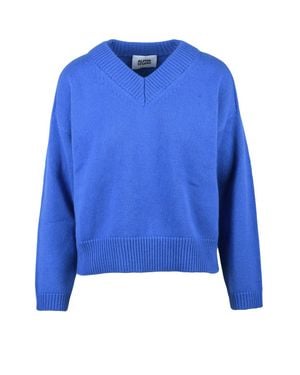 Alpha Studio V-Neck Pullover - Blue
