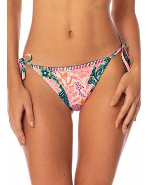 Maaji Floral Shining Bikini Bottom - Pink
