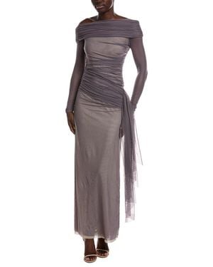 Misha The 'Nexus' Mesh Ls Dress - Purple