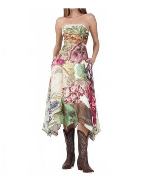 Aylaya Josephine Strapless Midi Dress - Multicolor