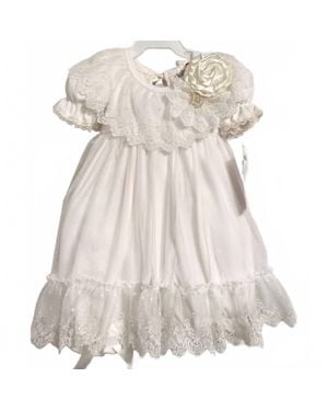Katie Rose Kids Lace "Lee Ann" Romper Dress - Natural