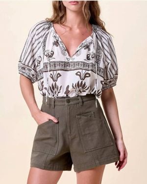 Cleobella Holden High Rise Shorts - Gray