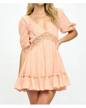 Saints + Secrets Sunday Brunch Mini Dress - Orange