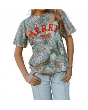Livy Lu Christmas Short Sleeve Tee - Blue