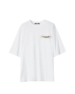 Jacquemus Silk And Nylon Knit T-Shirt - White