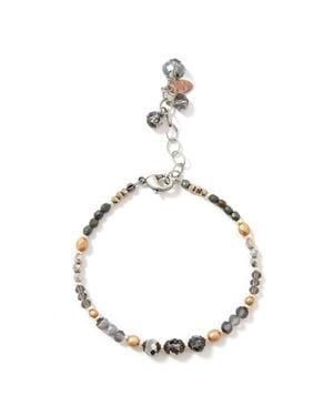 Anne Vaughan Crystal And Gemstone Bracelet - Metallic