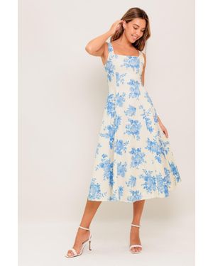 TRUEDAMES Bluebell Breeze Woven Midi Dress