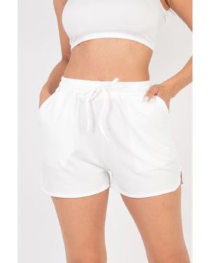 TRUEDAMES French Terry Shorts - White