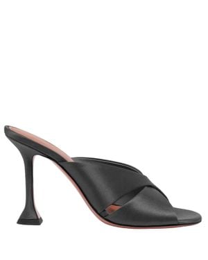 AMINA MUADDI Salma Satin Sandals - Black