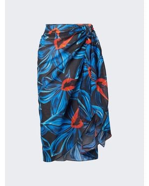 Louisa Ballou Sarong With Ties - Blue