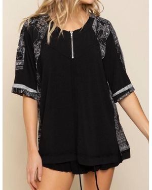 Pol Not So Basic Knit Top - Black