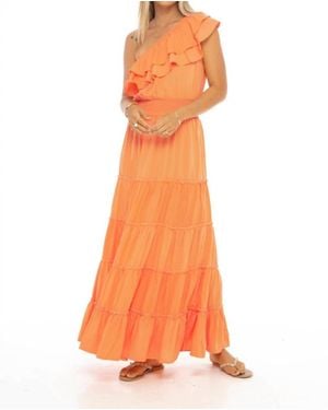 Skemo Alani Frill Dress - Orange