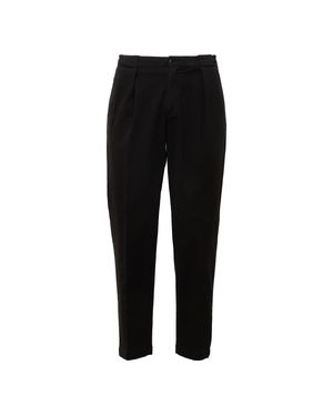 Briglia 1949 Portobello Washed Velvet Pleated Pants - Black