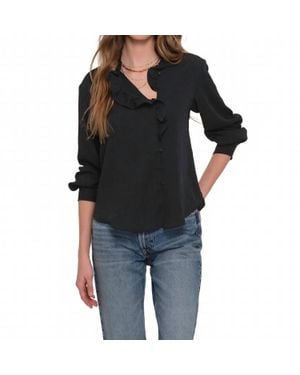 Heartloom Taylor Ruffle Shirt - Black
