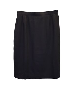 Giorgio Armani Virgin Wool Pencil Knee-Length Skirt - Blue