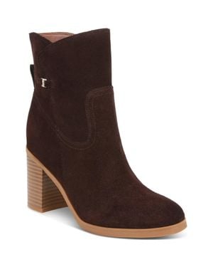 Giani Bernini Olaa Boots Cocoa Suede Round Toe Bootie Lion193 - Brown