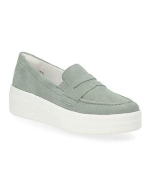 Remonte D1C05 Platform Suede Loafer - Green