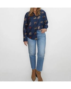 NIBI MTK Mable Button Down Shirt - Blue