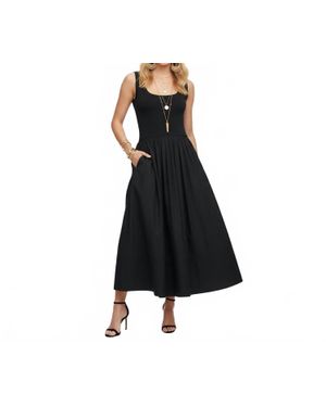 Madewell Mixed Poplin Maxi Dress - Black