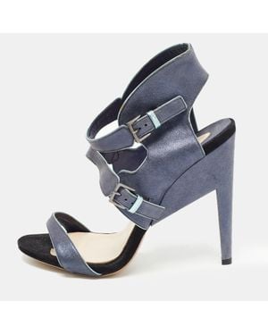 Nicholas Kirkwood Leather Ankle Strap Sandals - Blue