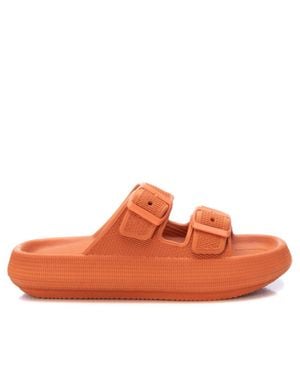 Xti Rubber Flat Sandals By - Orange