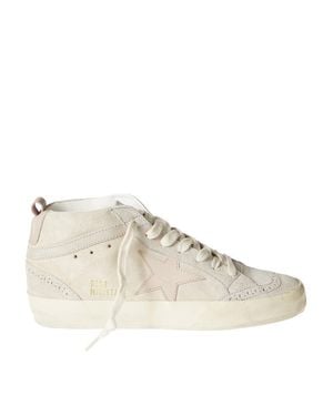 Golden Goose Mid Star Classic Suede Sneakers - Natural