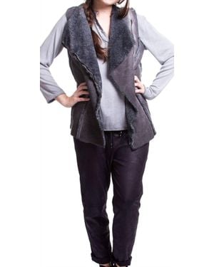 Gigi Moda Leneva Sleeveless Zip-Up Jacket - Blue