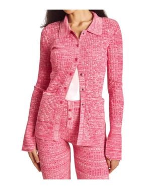 Live The Process Marl Cardigan - Pink