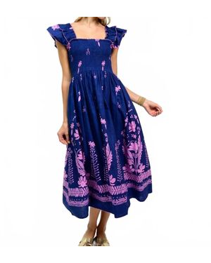 Ivy Jane Border Smocked Dress - Blue