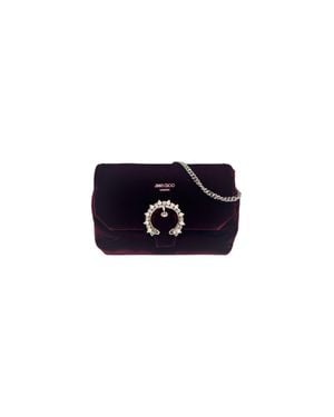 Jimmy Choo Soft Madeleines Velvet Mini Crossbody Bag - Blue