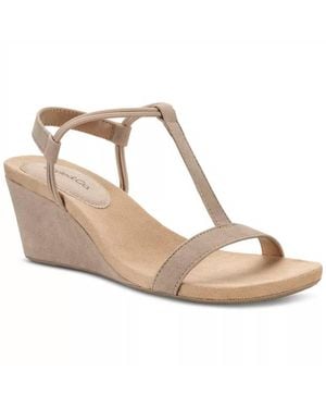 Style & Co. Mulanf Wedge Heel Slingback Sandals - Metallic