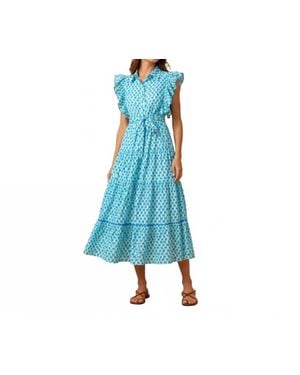 Ro's Garden Ernestine Midi Dress - Blue