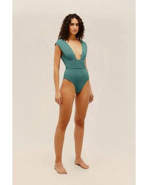 Haight Isabel V-Neck Swimsuit - Green