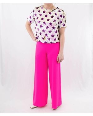 Strut & Bolt Star Sequin Top - Pink