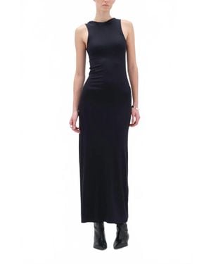Remain Ribbed Jersey Scoop Back Maxi Dress - Black