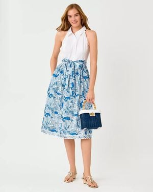 Lilly Pulitzer Mauritzia Halter Midi Shirtdress - Blue