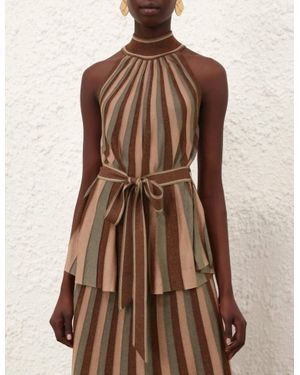 Zimmermann Hypnotic Halter Top - Brown