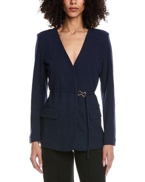 Vince Camuto Belted Cardigan Jacket - Blue