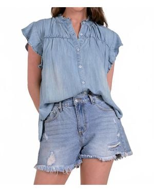 Elan Swing Short Sleeve Top - Blue
