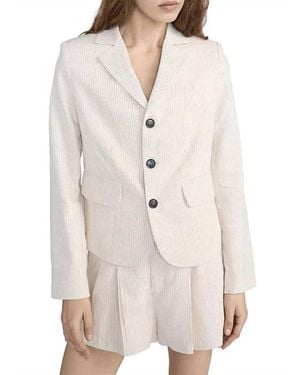 FRAME Striped Smart Blazer - White