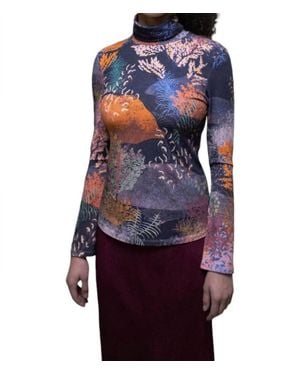 UNTITLED IN MOTION Orma Turtleneck Top - Blue