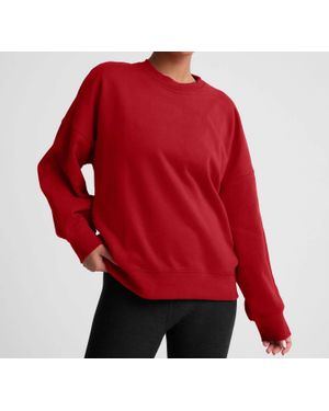 Beyond Yoga Luxe Fleece Oversized Sweatshirt - Red