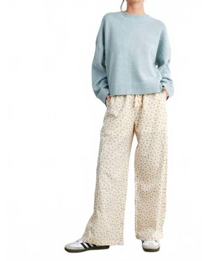 Buttermelon Tie Back Cropped Top - Blue